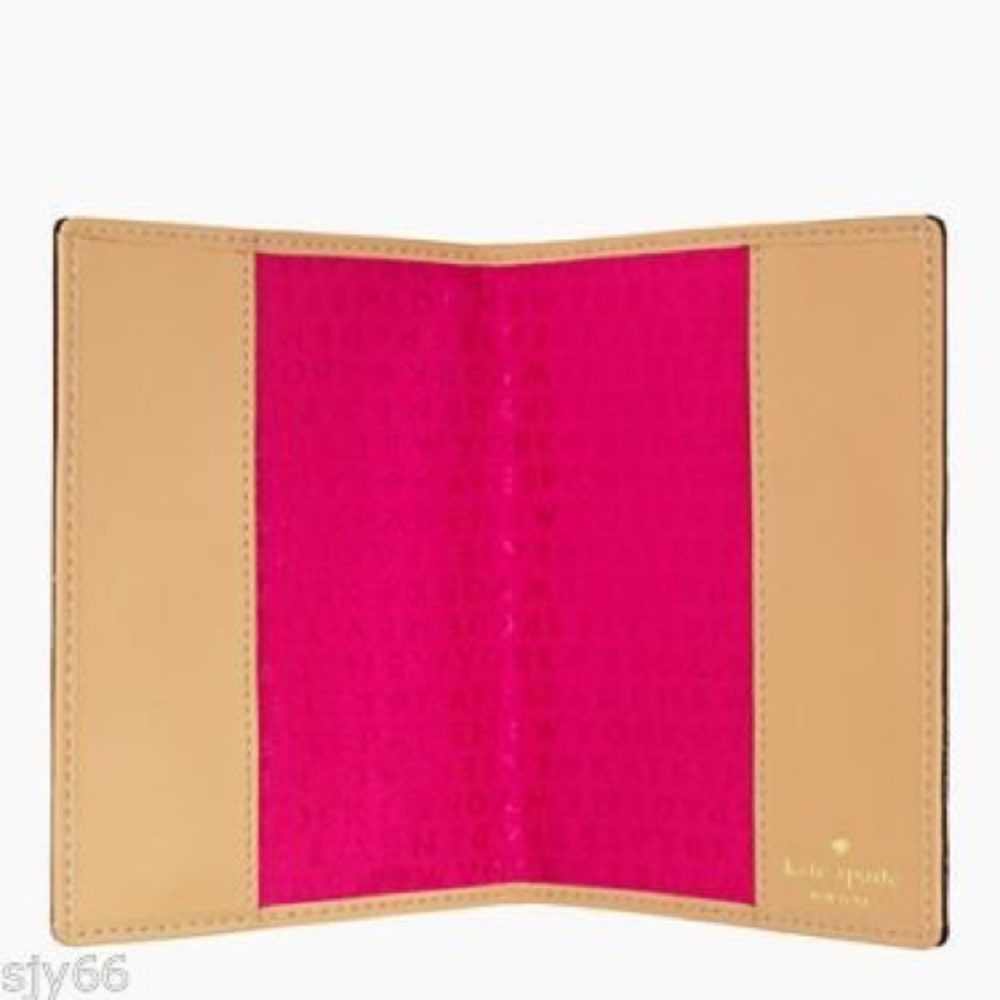 RARE! Kate Spade Passport Holder in GIFT BOX Red Leather - Picture 5 of 15